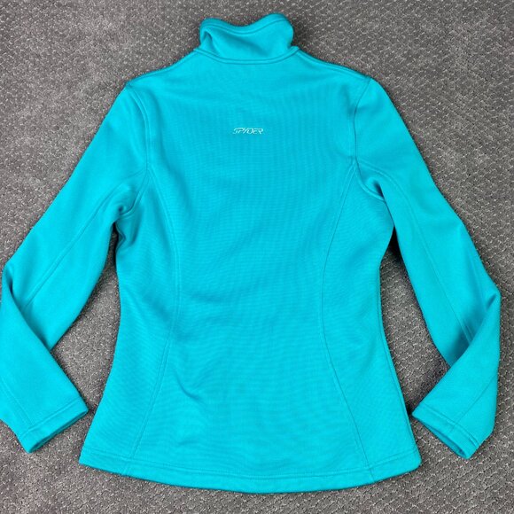 Spyder Core Sweater Full Zip Women's Large Teal Turquoise - Picture 3 of 15